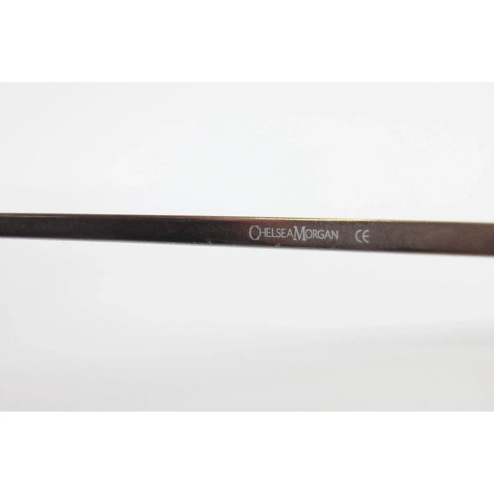 Chelsea Morgan CM578 BR Bronze Rectangular Semi-Rimless Eyeglasses 52-17-135